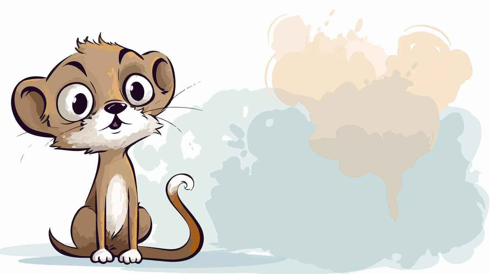 Whimsical Weasel Thought Bubble Cartoon — free download from Dotvec