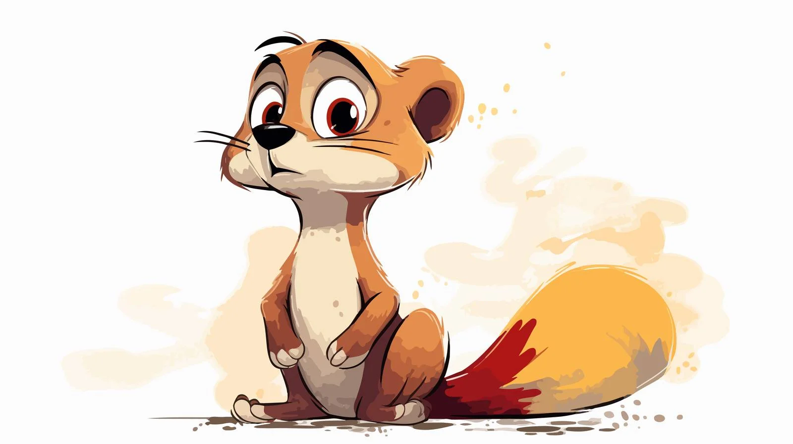 Whimsical Weasel with Thought Bubble Cartoon — free download from Dotvec
