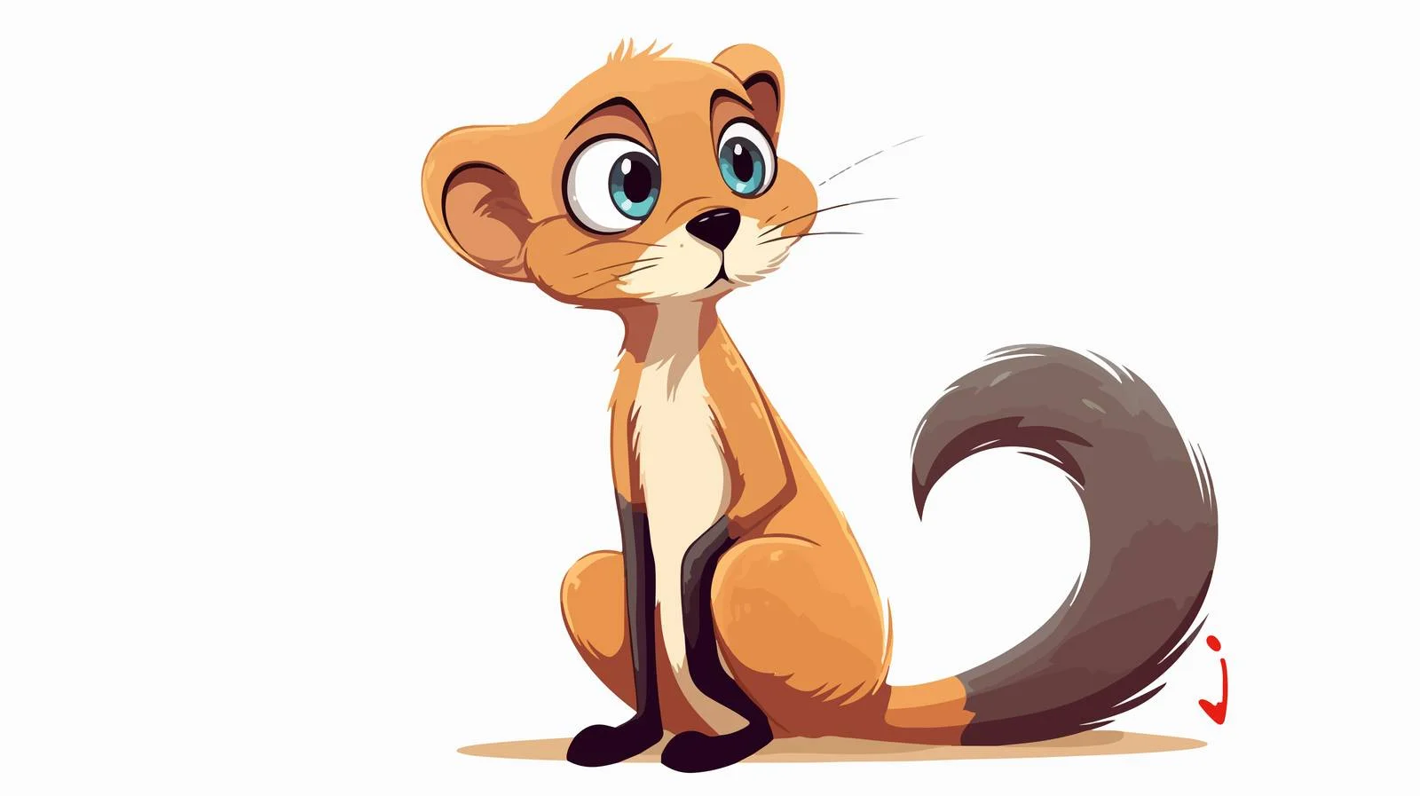 Playful Cartoon Weasel with Thought Bubble — free download from Dotvec