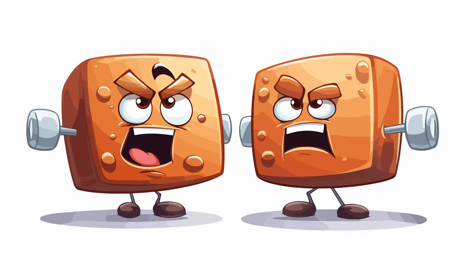 Cartoon Weightlifting Vector Illustration — free download from Dotvec