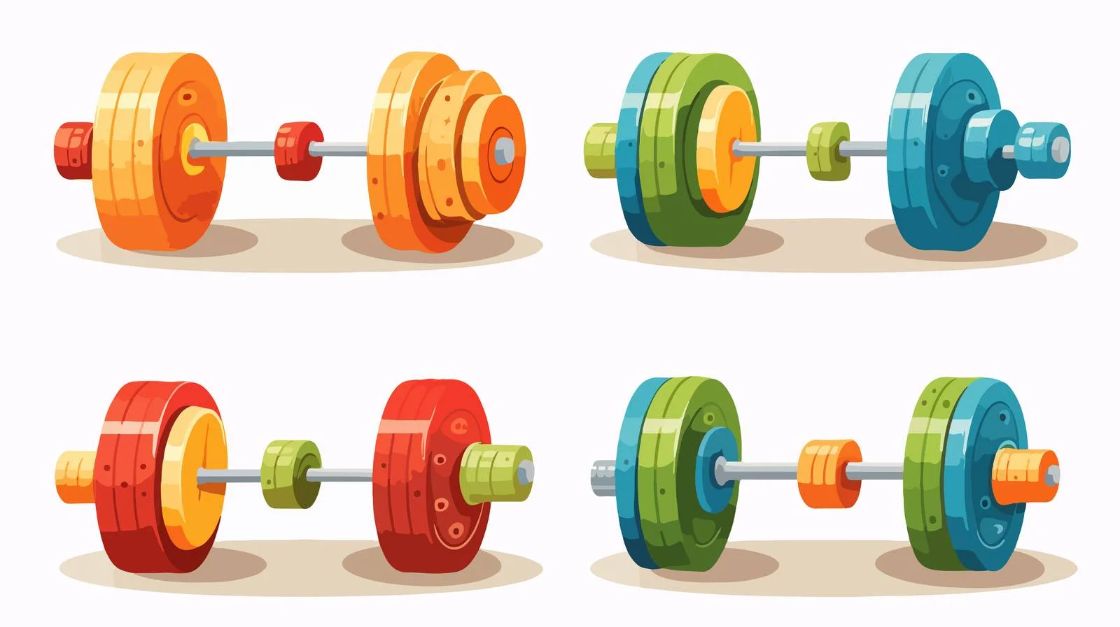 Cartoon Weightlifting Vector Illustration — free download from Dotvec