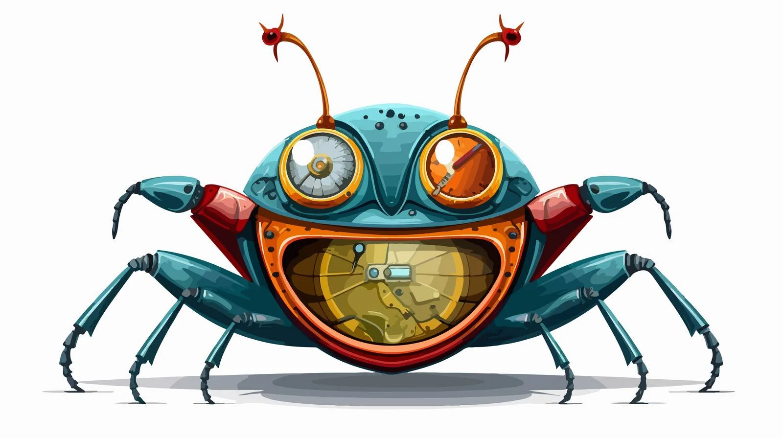 Quirky Big Bug Cartoon Illustration — free download from Dotvec