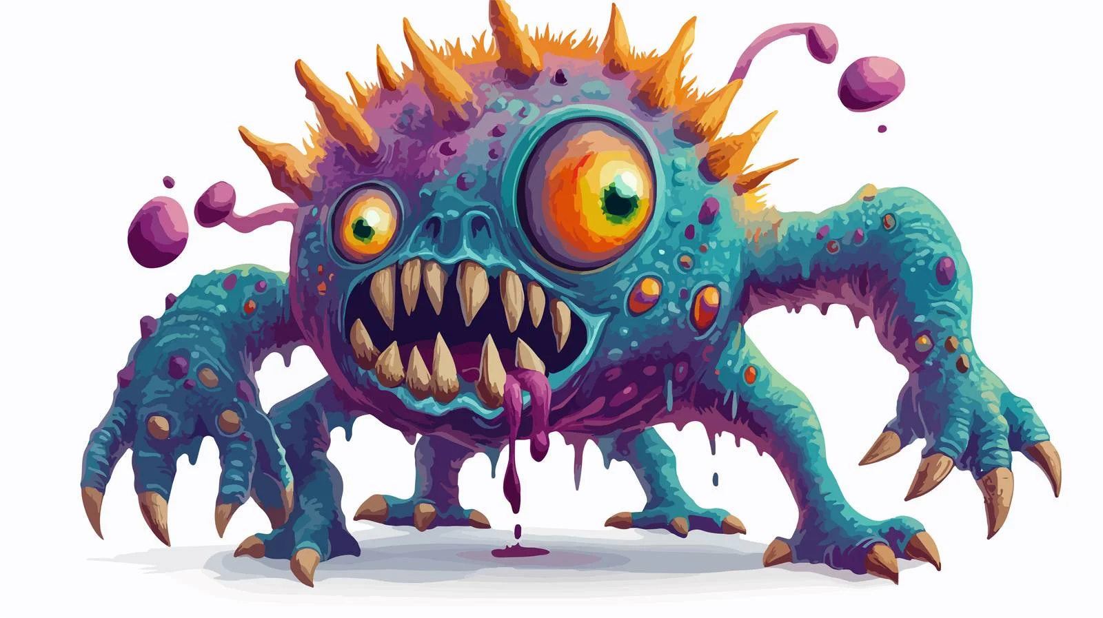 Colorful Cartoon Monster Character Illustration — free download from Dotvec