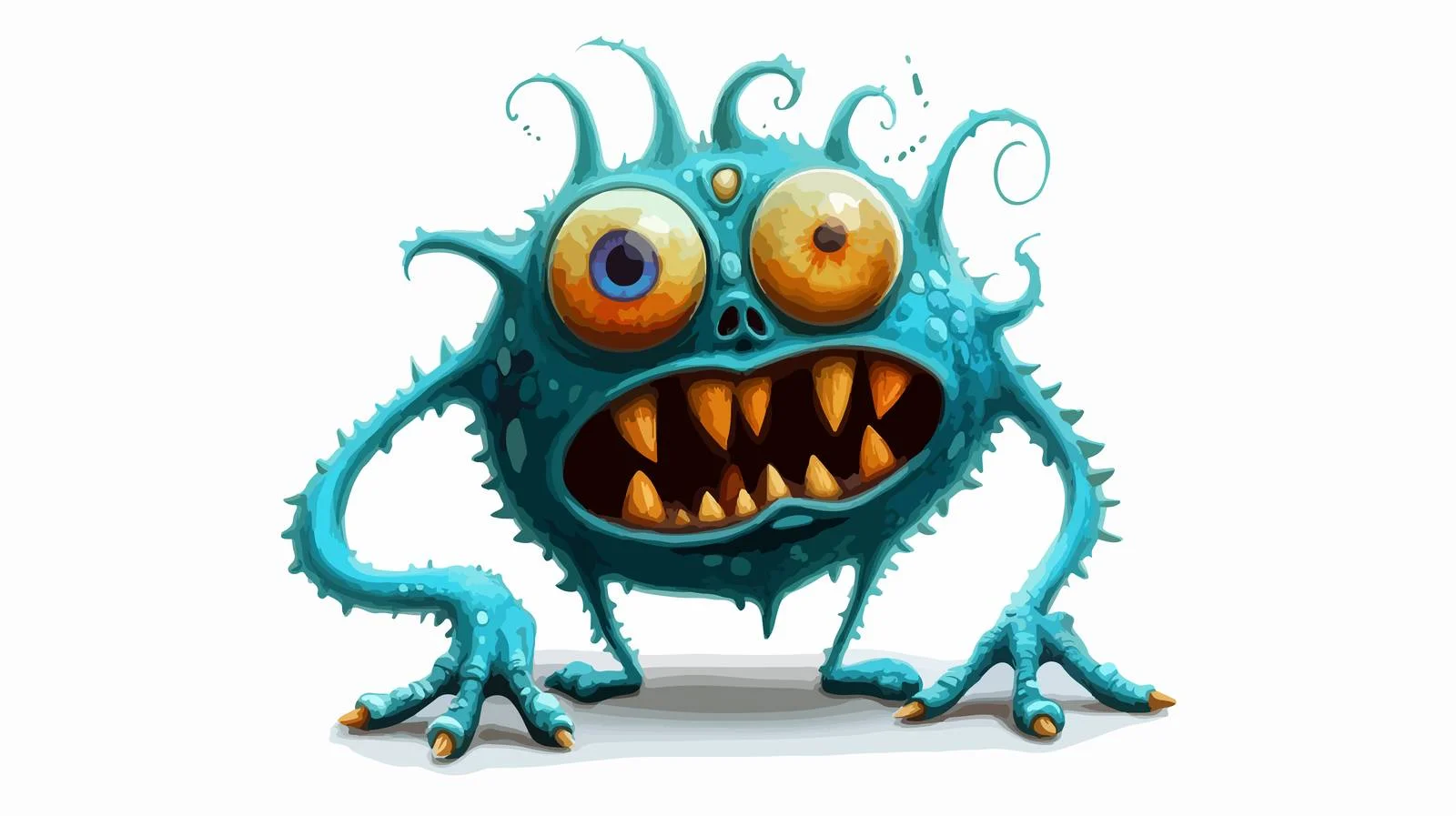 Strange Monster Vector Illustration — free download from Dotvec