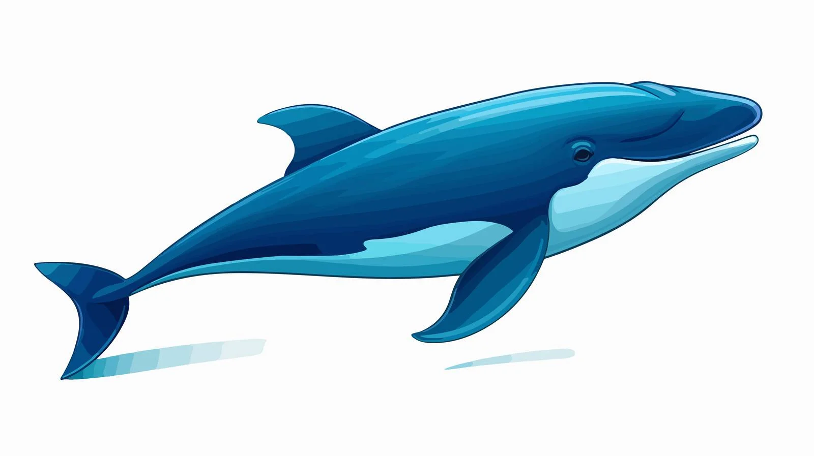 Adorable Cartoon Whale Vector Illustration — free download from Dotvec