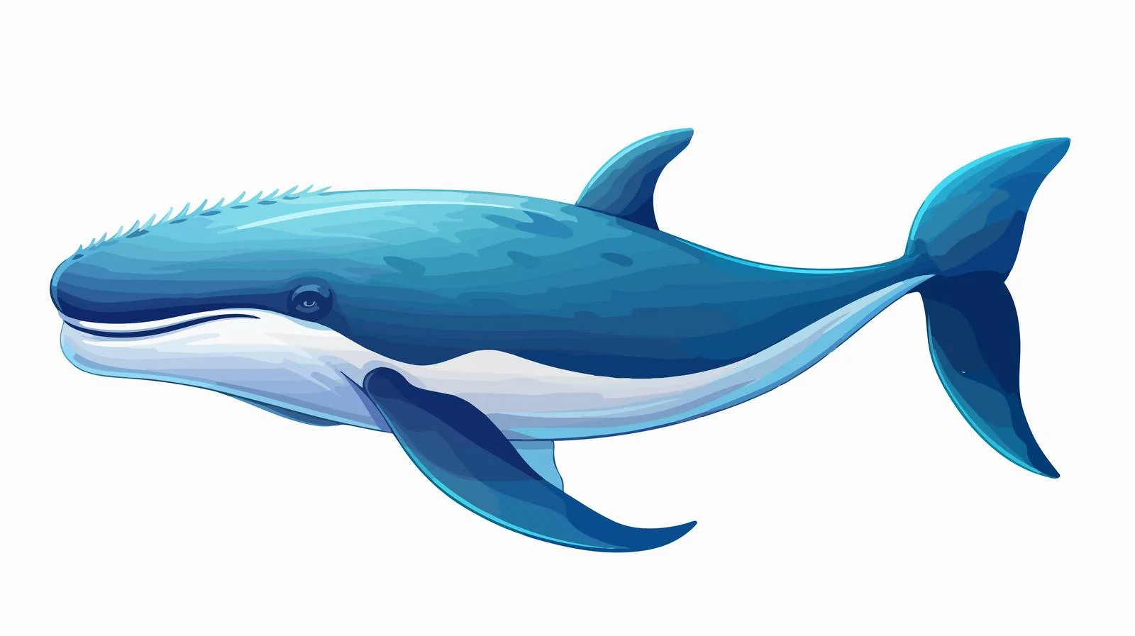 Cartoon Whale Vector Illustration — free download from Dotvec