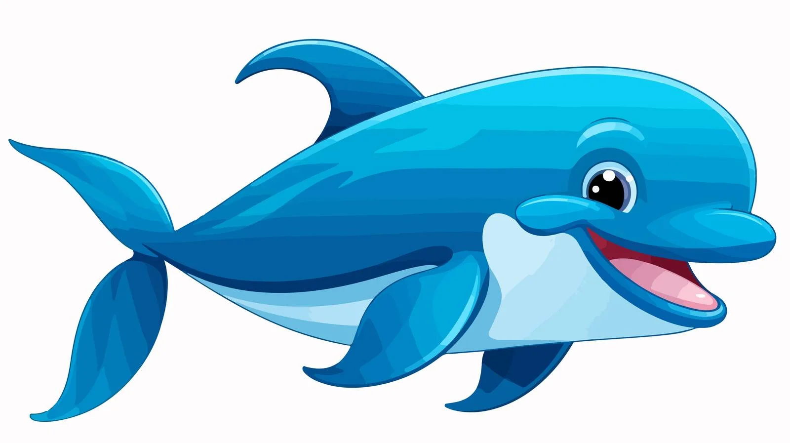 Funny Cartoon Whale Illustration — free download from Dotvec
