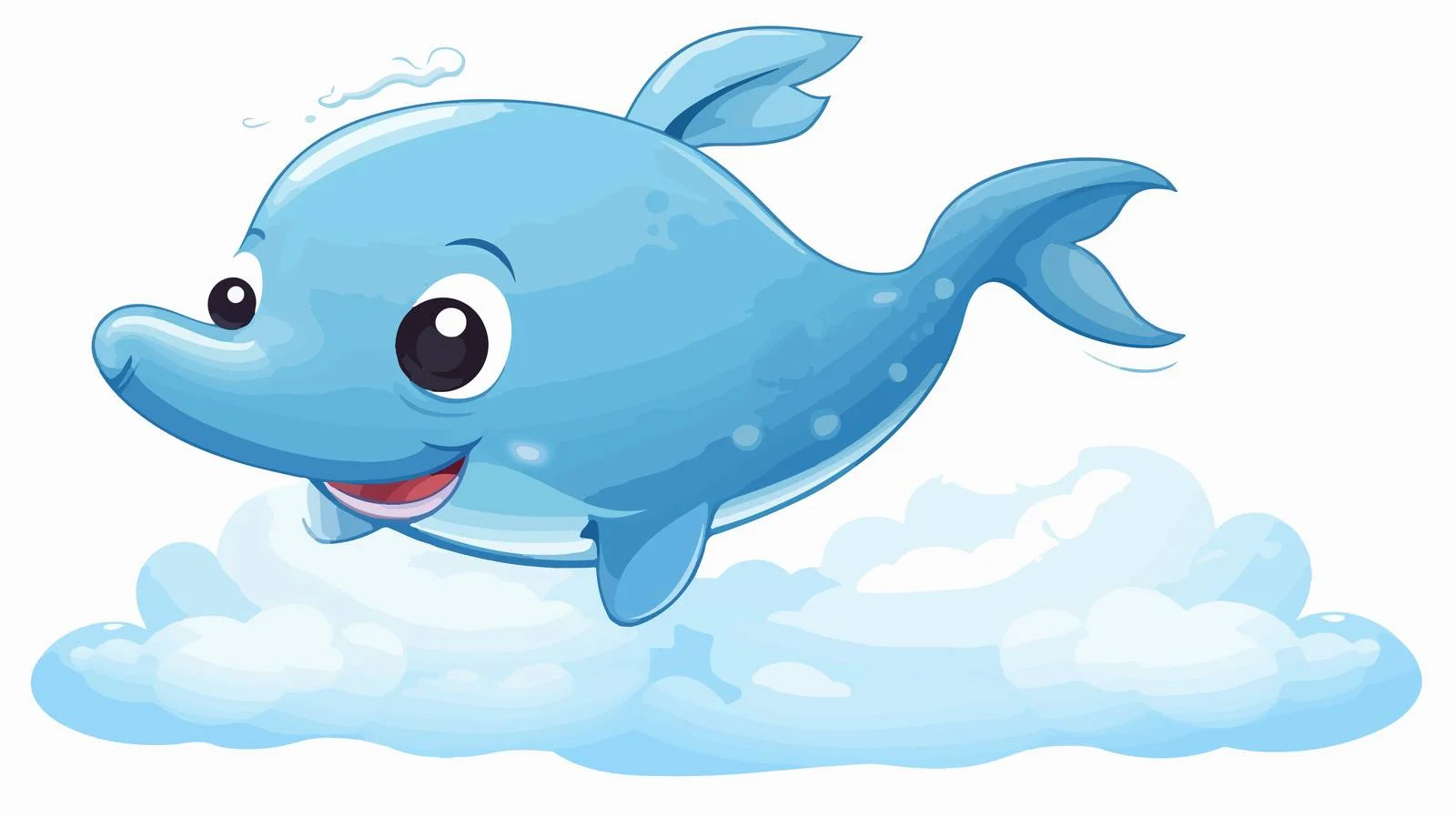 Whimsical Whale with Thought Bubble Vector — free download from Dotvec
