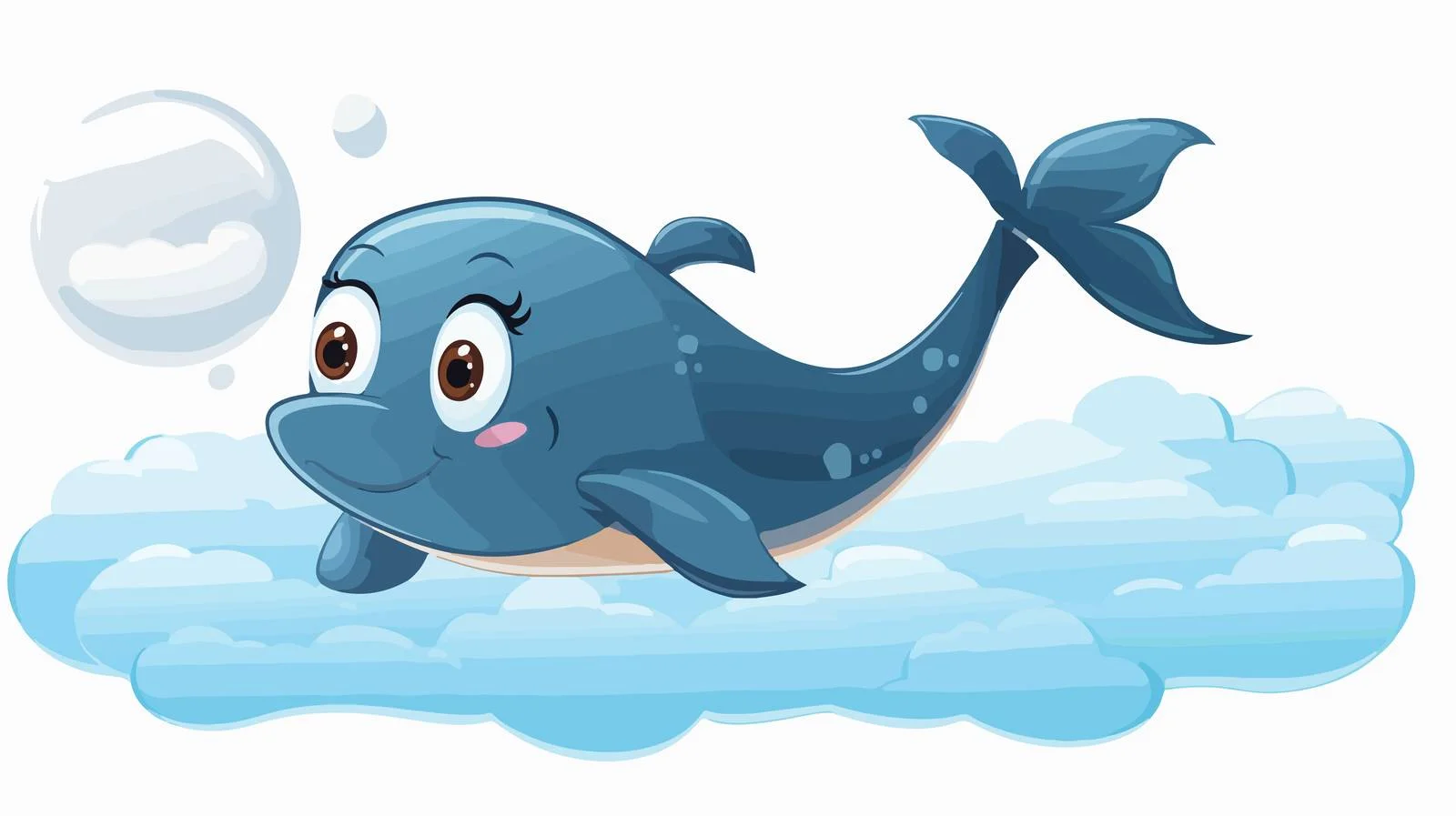 Whale with Thought Bubble Vector Illustration — free download from Dotvec
