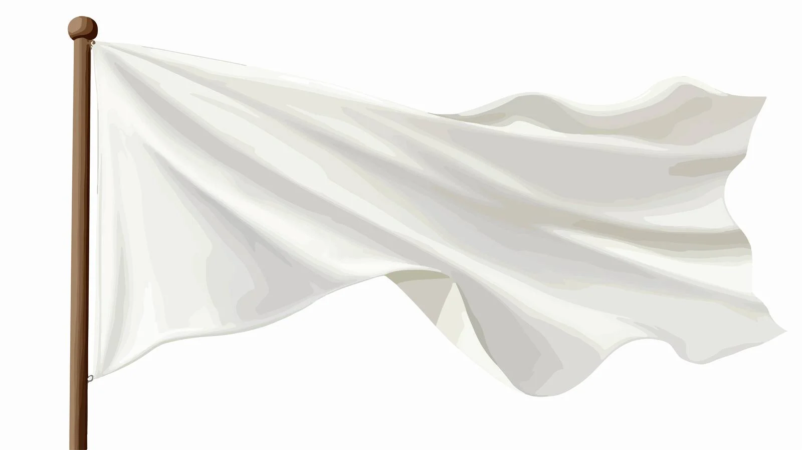 Cartoon White Flag Illustration — free download from Dotvec