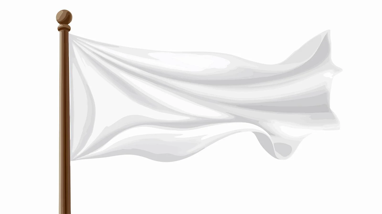 Cartoon White Flag Illustration — free download from Dotvec