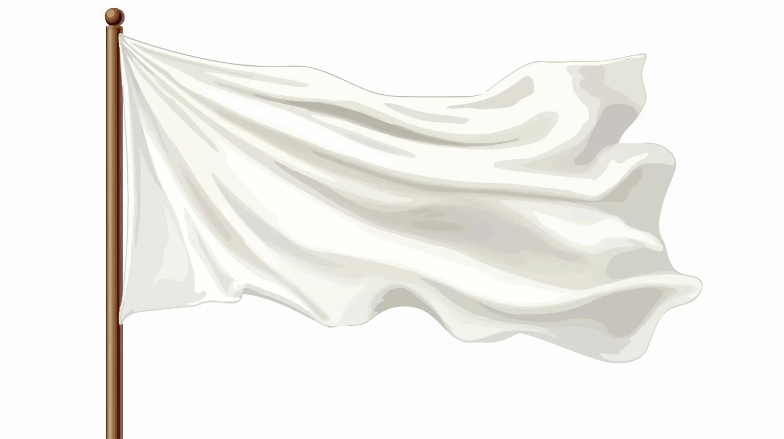 Cartoon White Flag Illustration — free download from Dotvec
