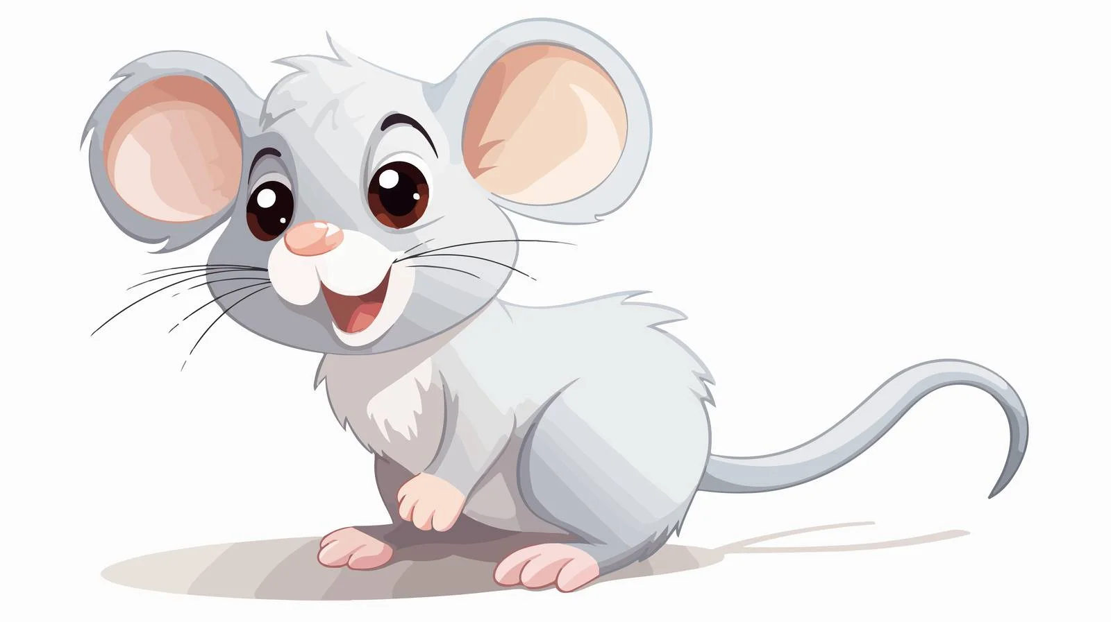 Cute White Mouse Vector Illustration — free download from Dotvec