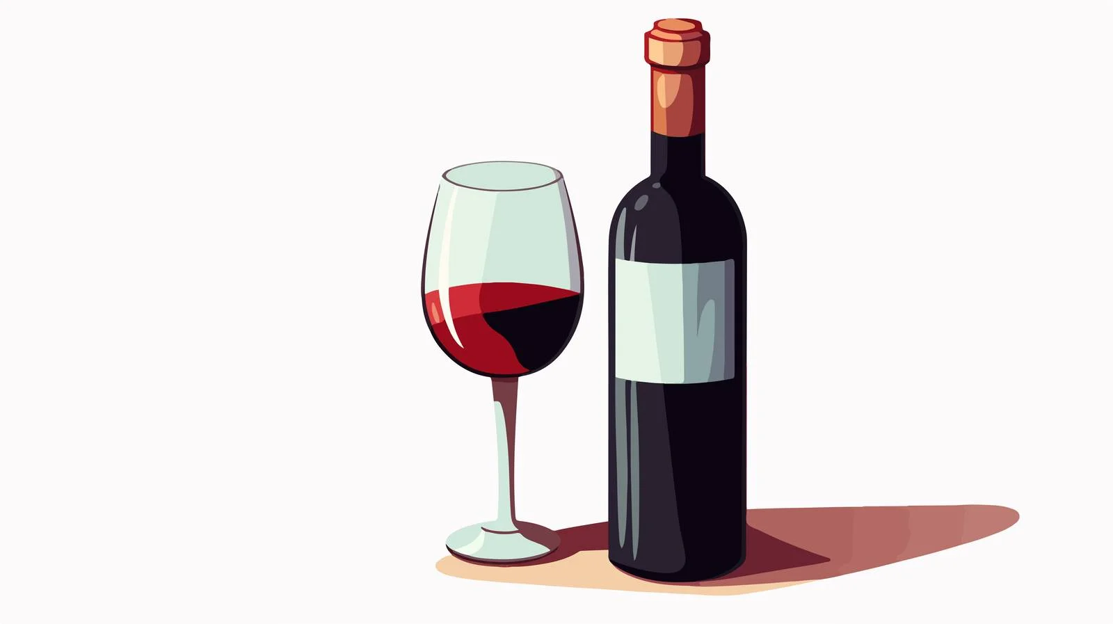Cartoon Wine Bottle Illustration — free download from Dotvec