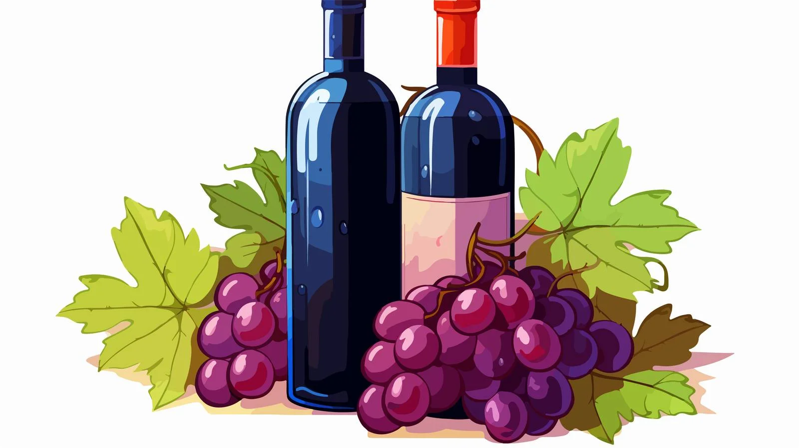 Cartoon Wine Bottle Illustration — free download from Dotvec