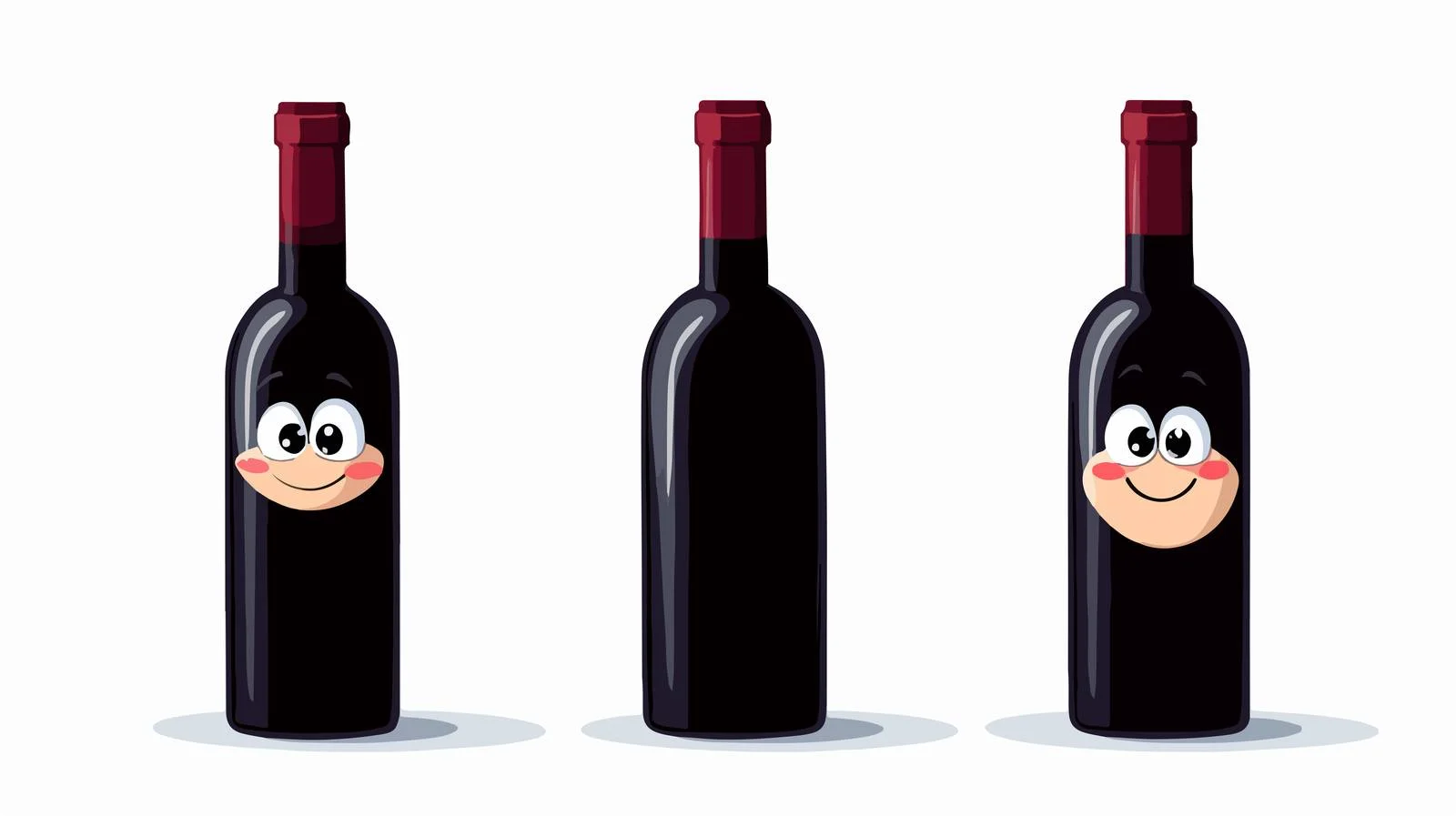 Whimsical Wine Bottle Character Illustration — free download from Dotvec
