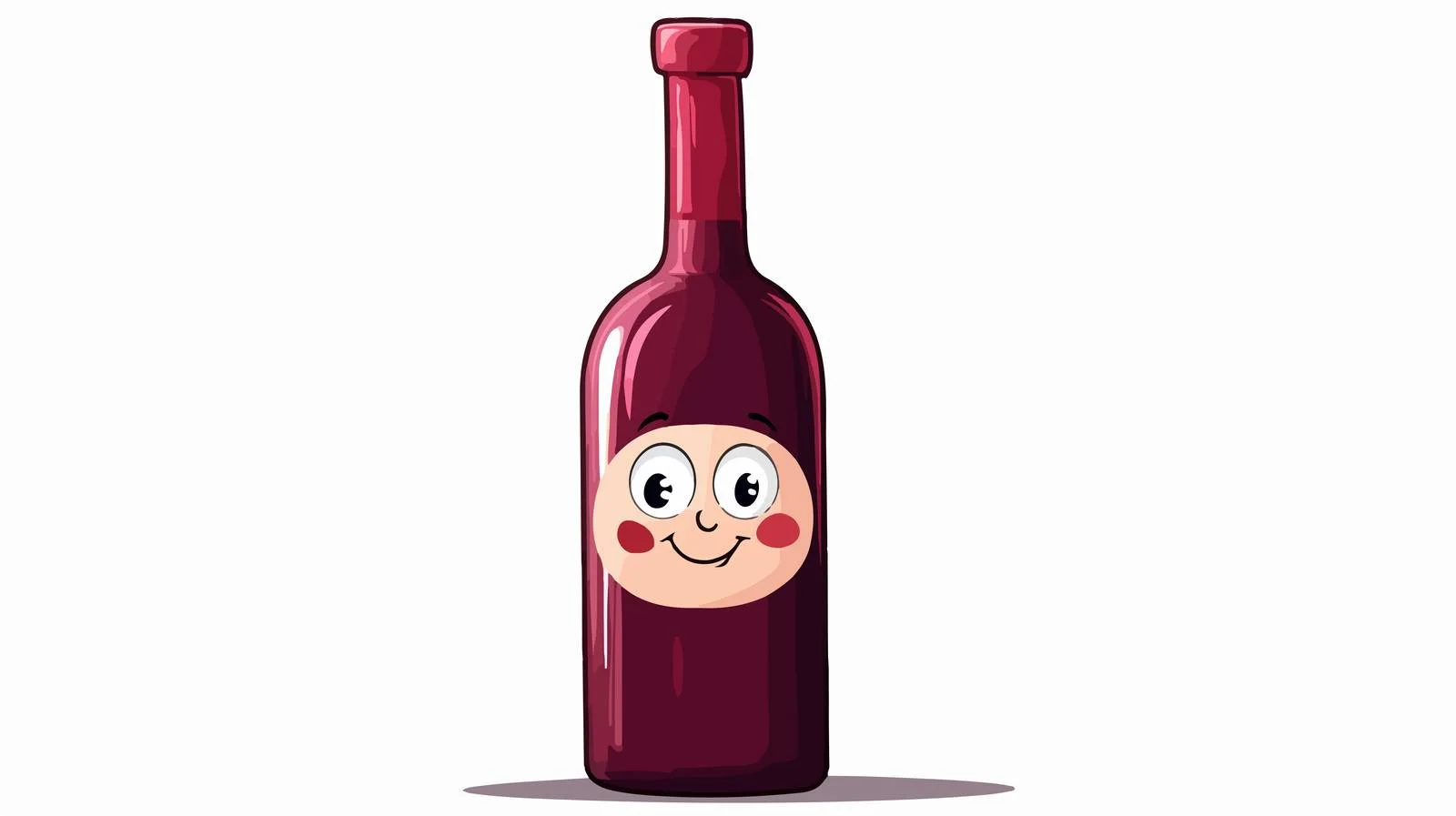 Playful Wine Bottle Character Vector Illustration — free download from Dotvec