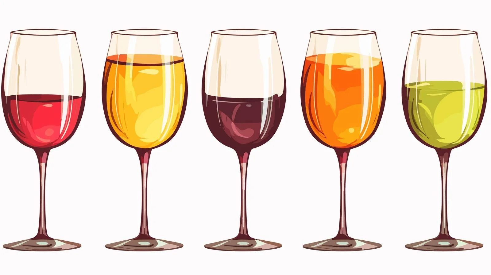 Cartoon Wine Glasses Illustration — free download from Dotvec