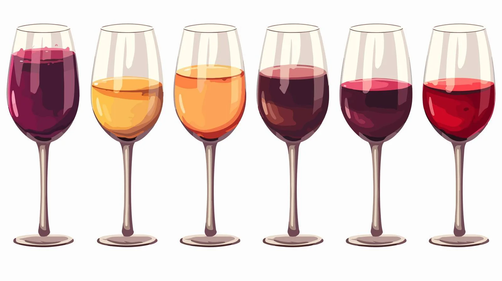 Cartoon Wine Glasses Illustration — free download from Dotvec