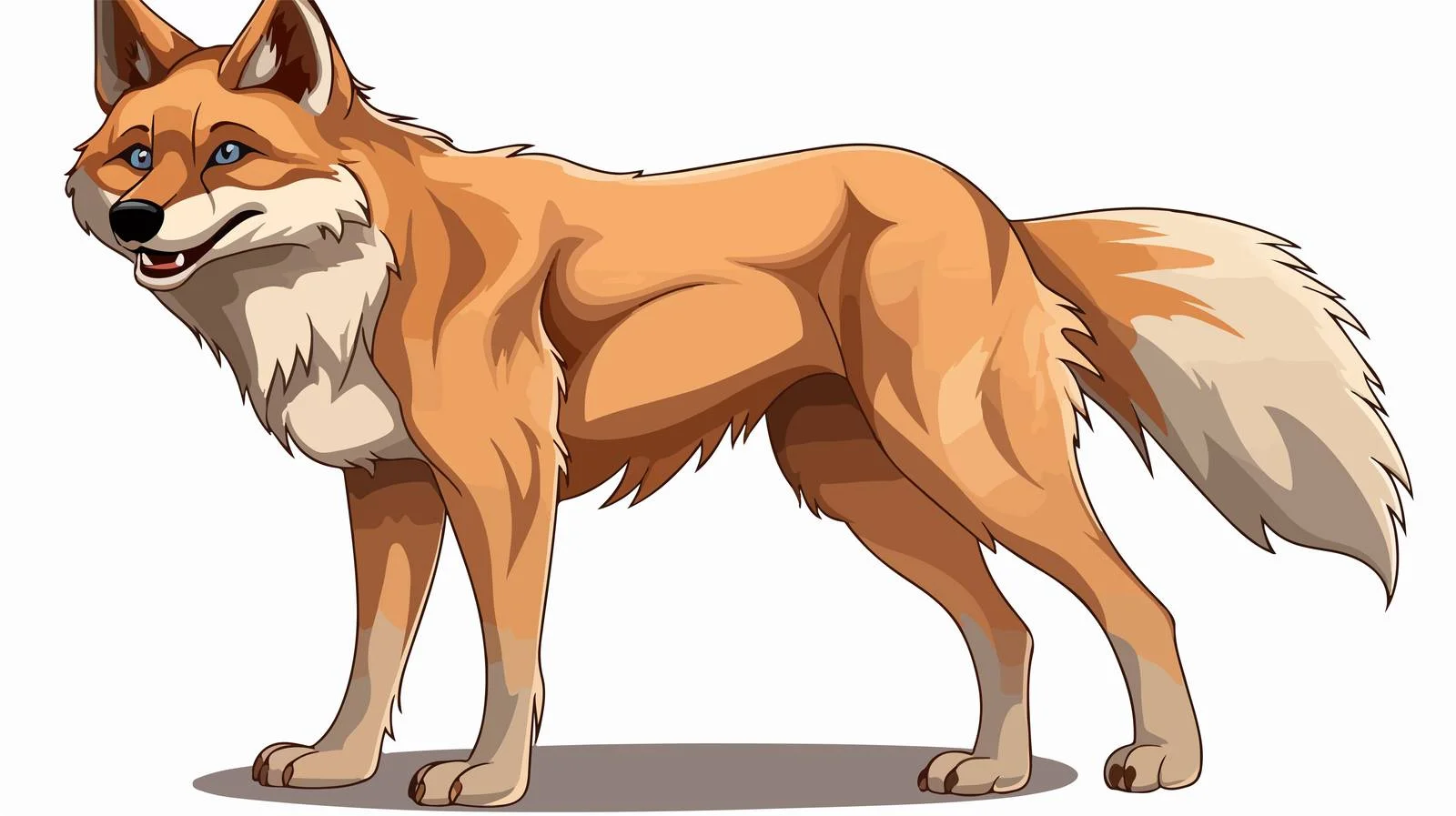 Cartoon Wolf Vector Illustration — free download from Dotvec