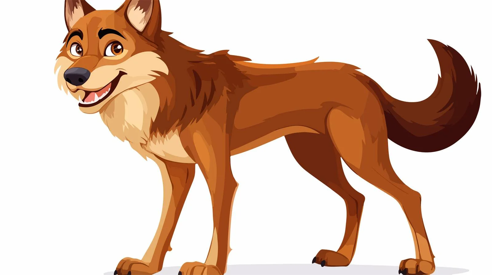 Cartoon Wolf Illustration — free download from Dotvec