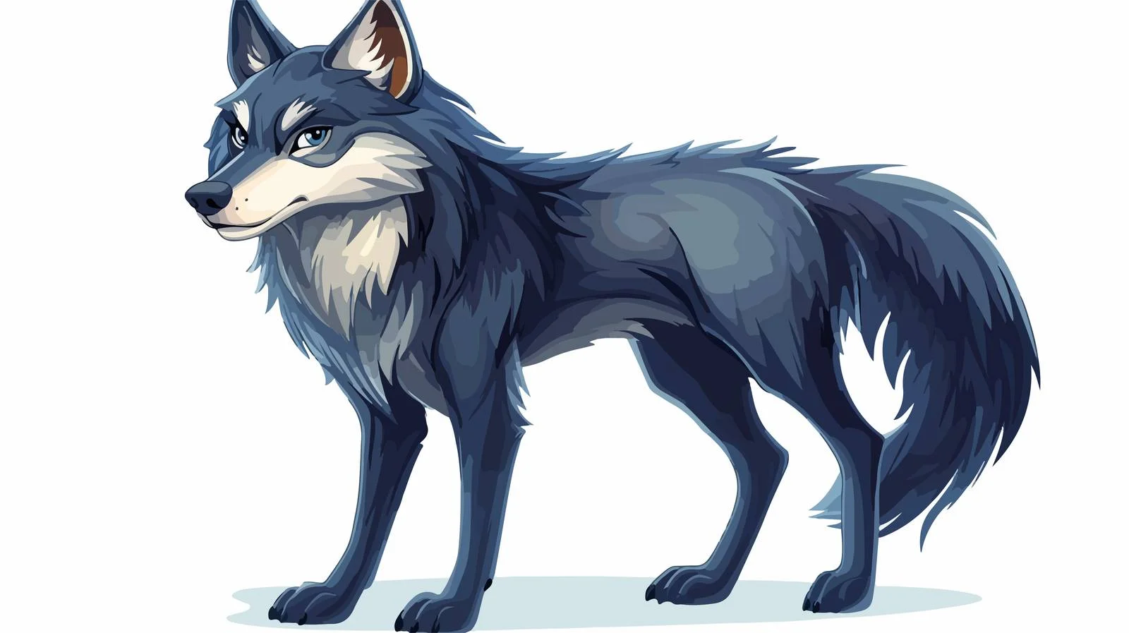 Cartoon Wolf Vector Illustration — free download from Dotvec