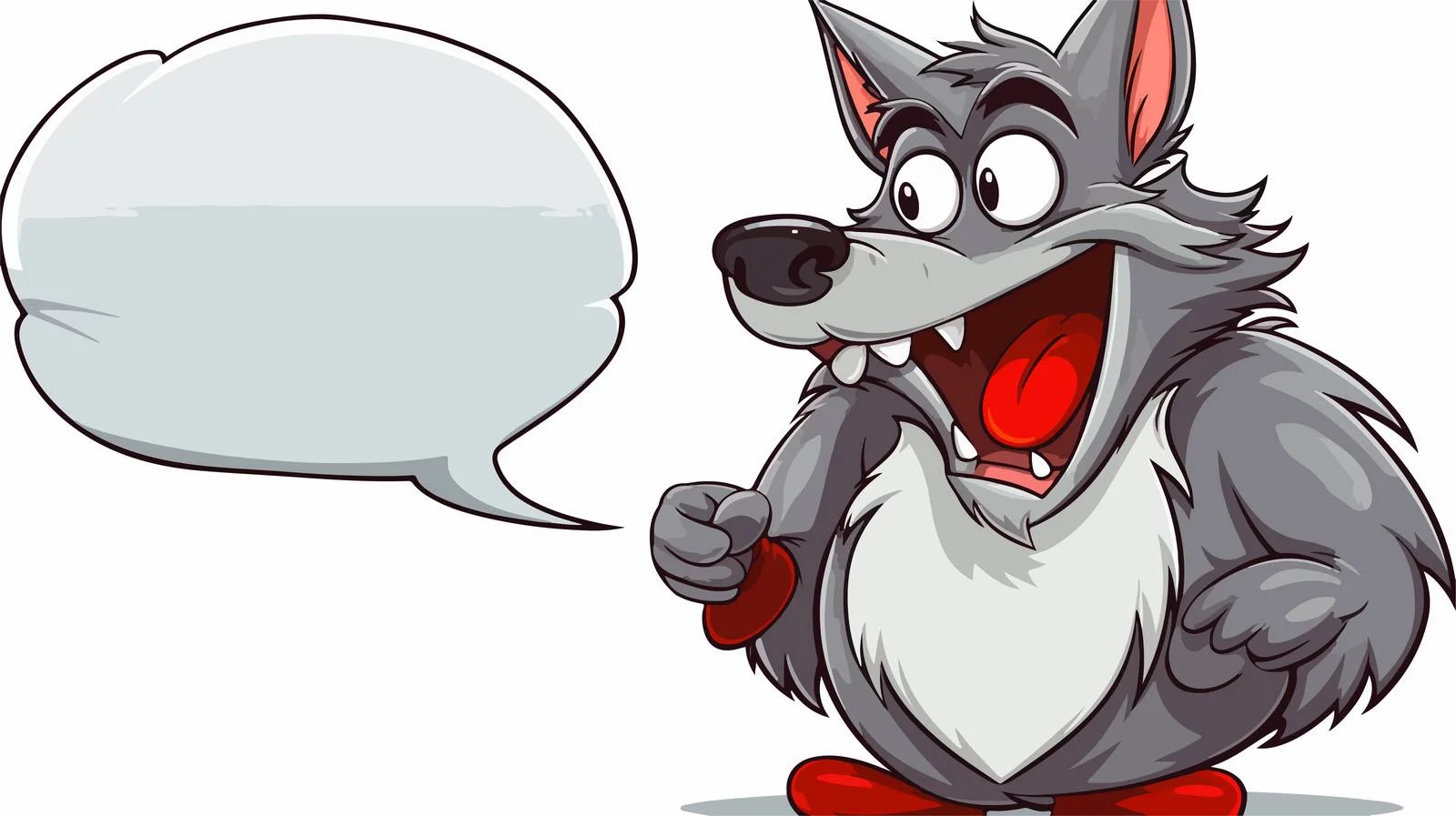 Cartoon Wolf Man Speech Bubble Illustration — free download from Dotvec