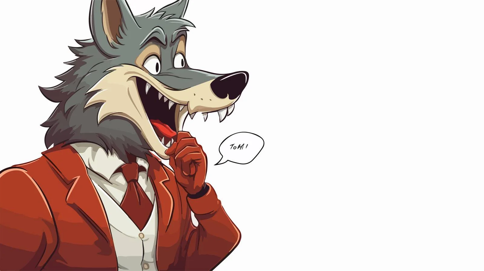 Wolf Man Speech Bubble Illustration — free download from Dotvec