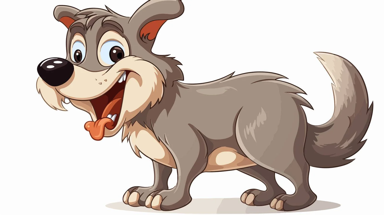 Fierce Wolf With Mouse Illustration — free download from Dotvec