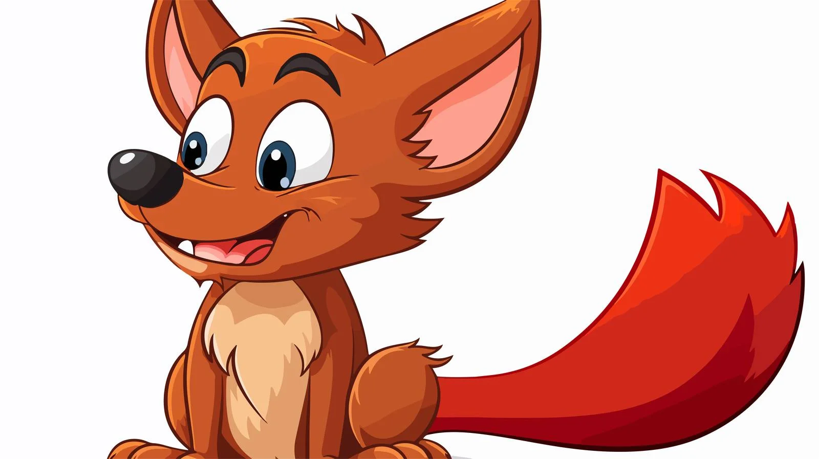 Cartoon Wolf with Speech Bubble Vector — free download from Dotvec