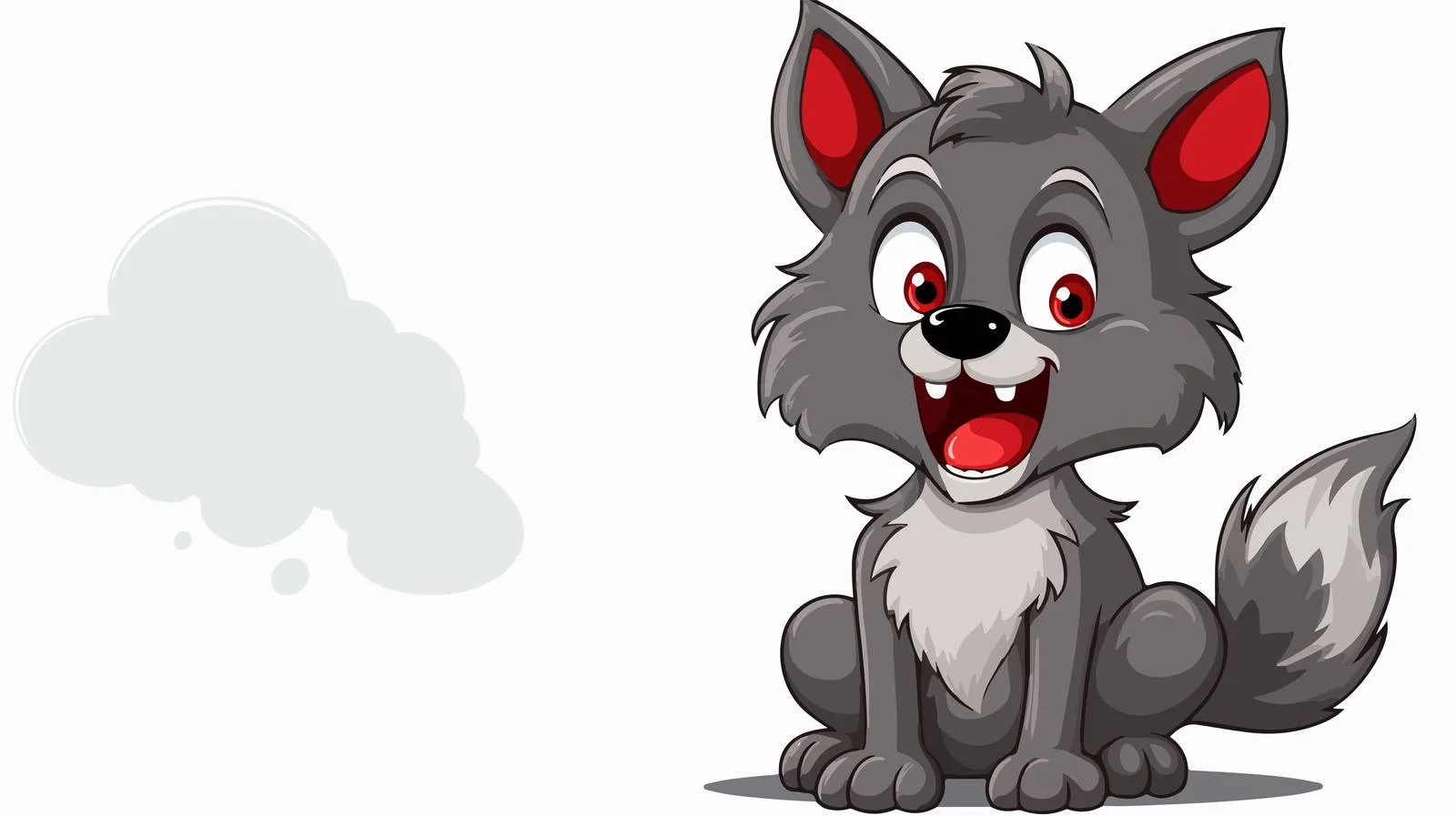 Talking Wolf Cartoon Vector Illustration — free download from Dotvec