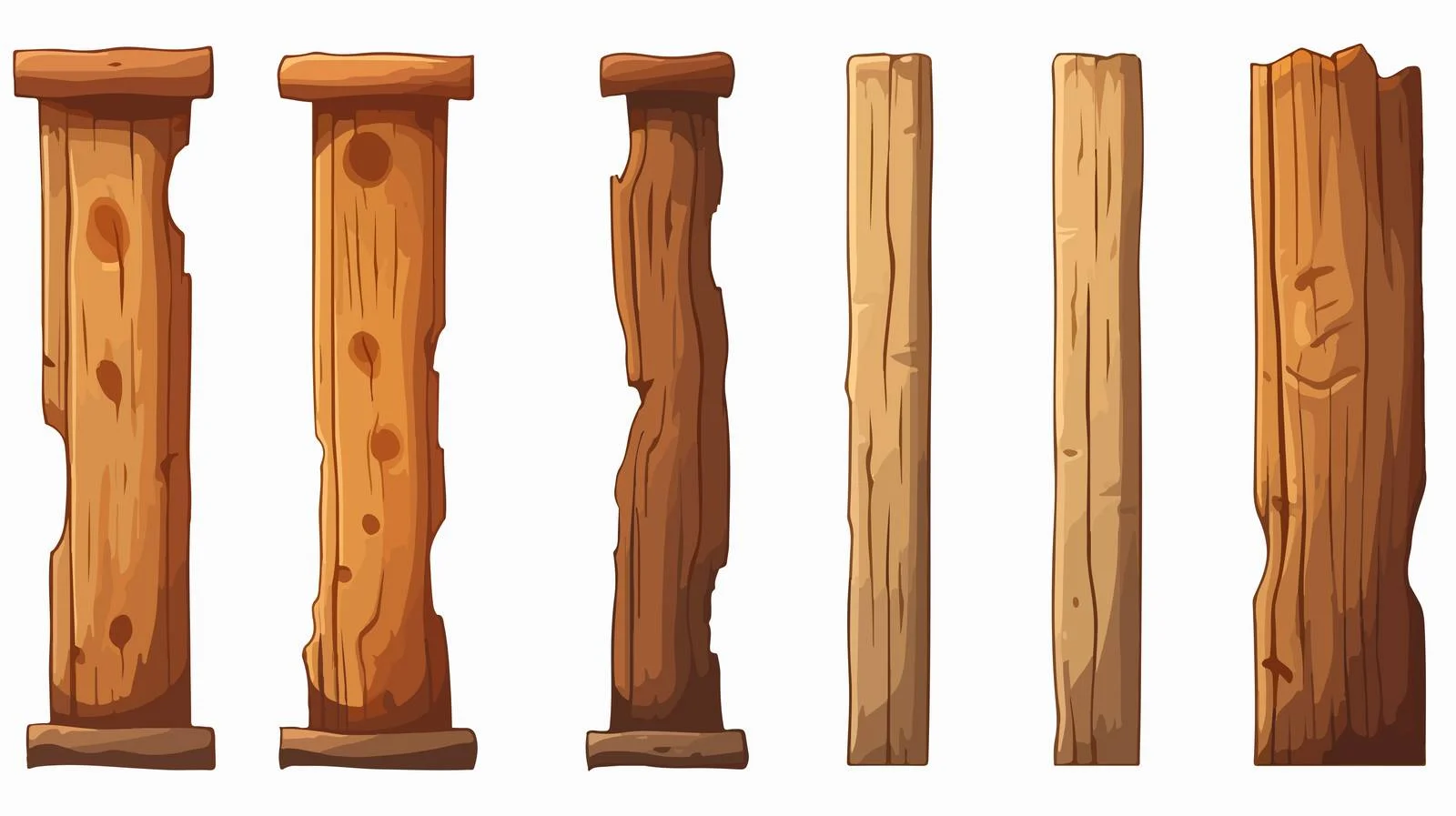 Cartoon Wooden Post Illustration — free download from Dotvec
