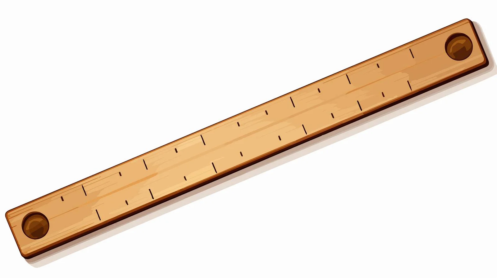 Cartoon Wooden Ruler Illustration — free download from Dotvec