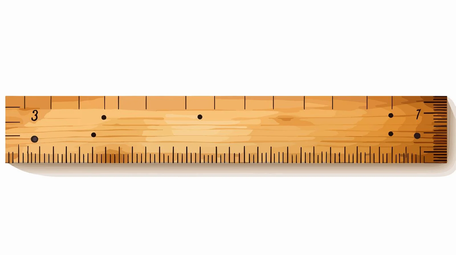 Cartoon Wooden Ruler Illustration — free download from Dotvec