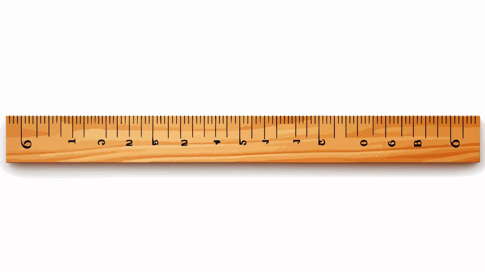 Cartoon Wooden Ruler Illustration — free download from Dotvec