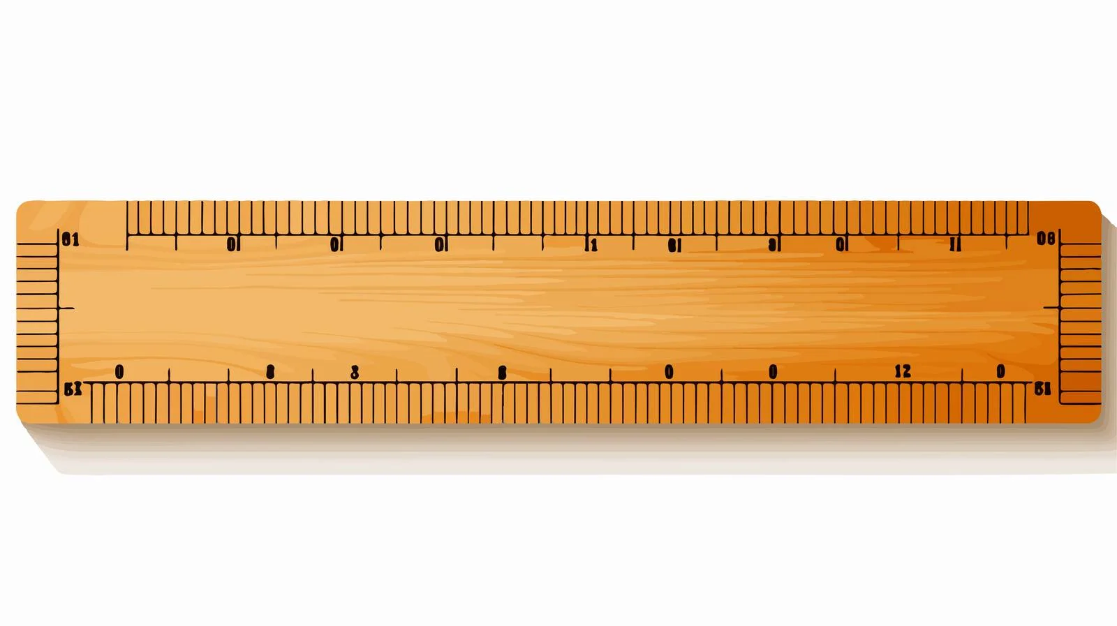 Cartoon Wooden Ruler Illustration — free download from Dotvec