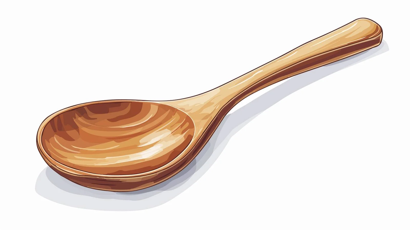 Cartoon Wooden Spoon Vector Illustration — free download from Dotvec