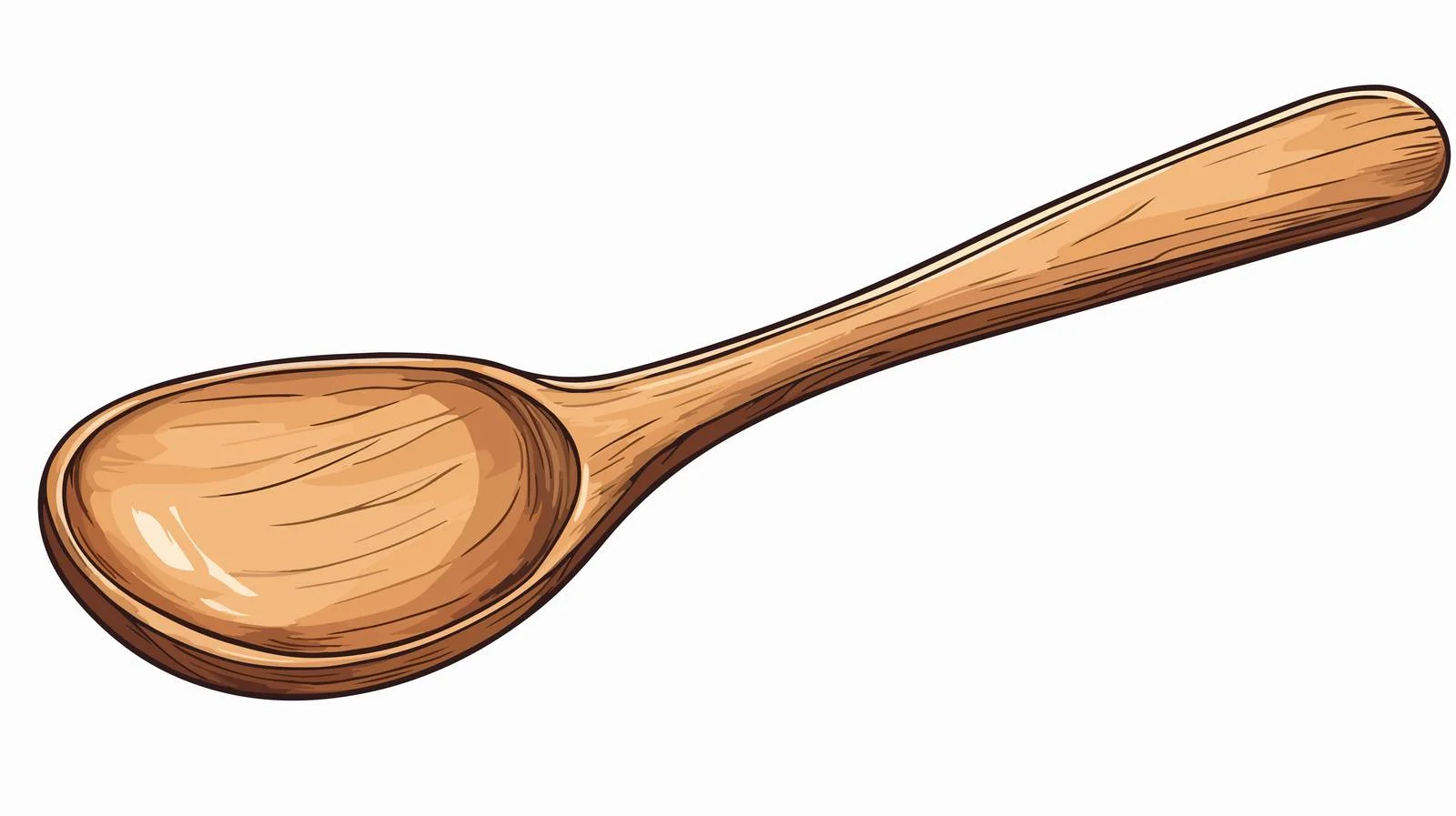 Cartoon Wooden Spoon Vector Illustration — free download from Dotvec