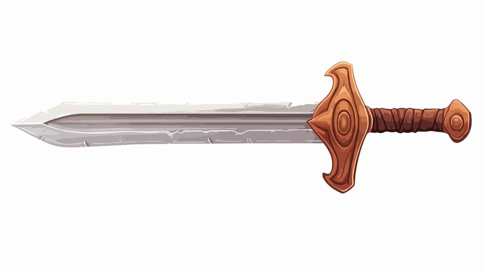 Cartoon Wooden Sword Vector Illustration — free download from Dotvec