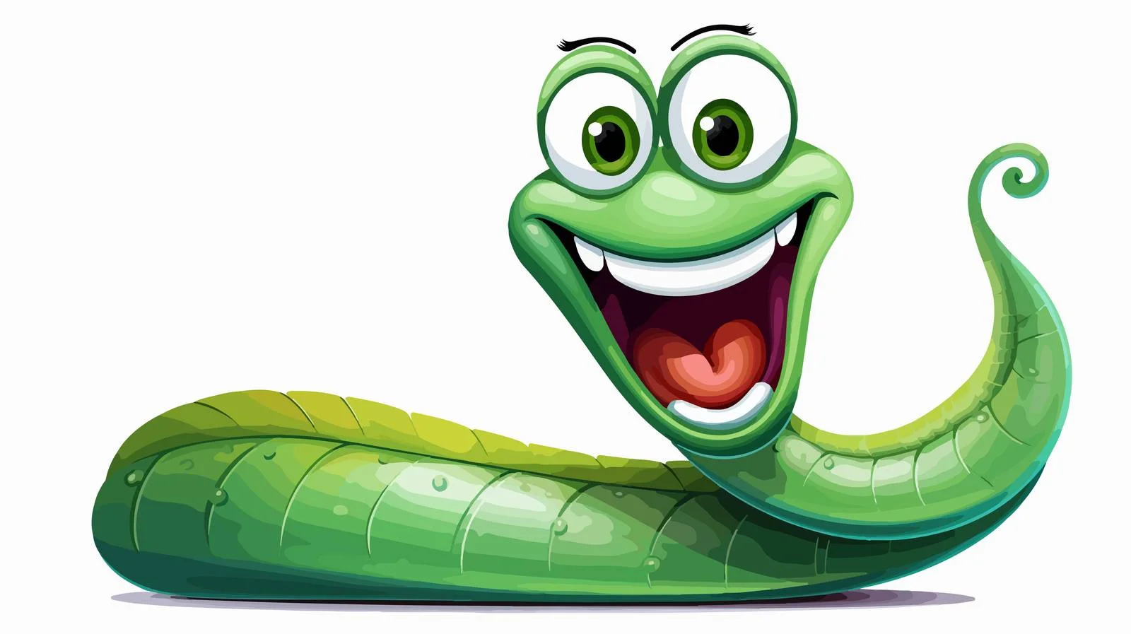 Cartoon Worm Vector Illustration — free download from Dotvec