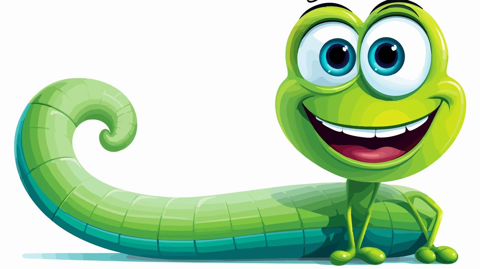 Colorful Cartoon Worm Vector Illustration — free download from Dotvec