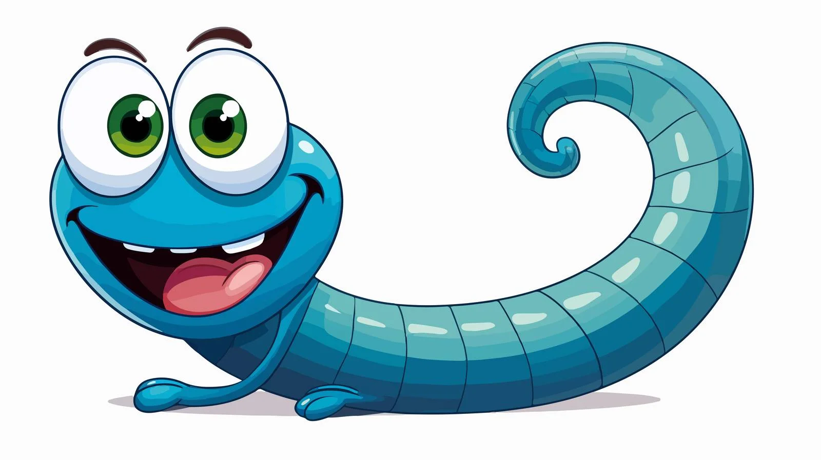Colorful Cartoon Worm Illustration — free download from Dotvec
