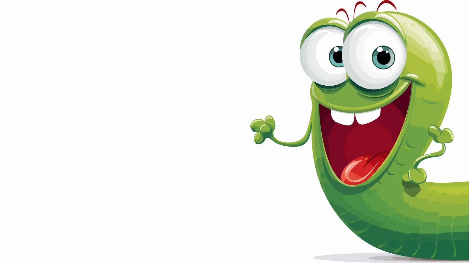 Cute Worm Speech Bubble Vector Illustration — free download from Dotvec