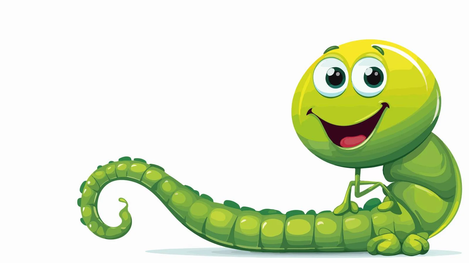 Friendly Cartoon Worm with Speech Bubble — free download from Dotvec