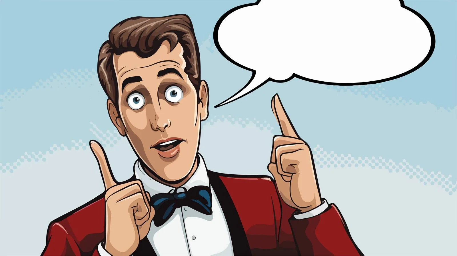Concerned Man Seeking Help with Speech Bubble — free download from Dotvec