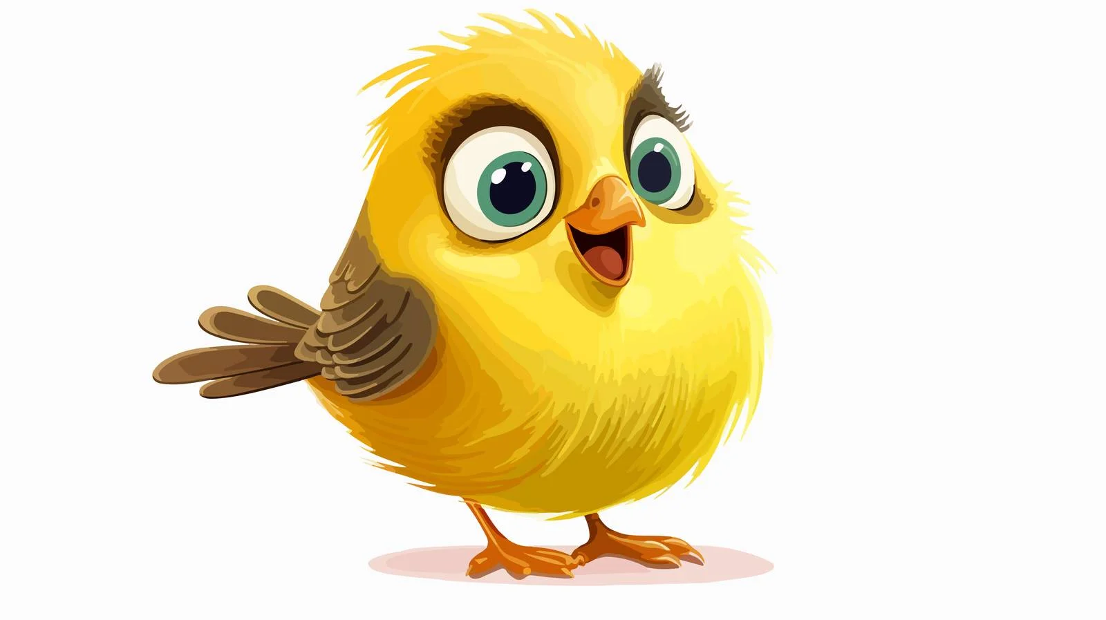 Yellow Bird Cartoon Illustration — free download from Dotvec