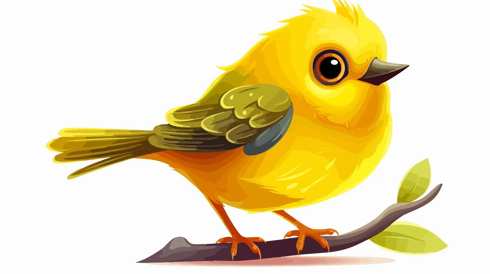 Yellow Bird Cartoon Illustration — free download from Dotvec