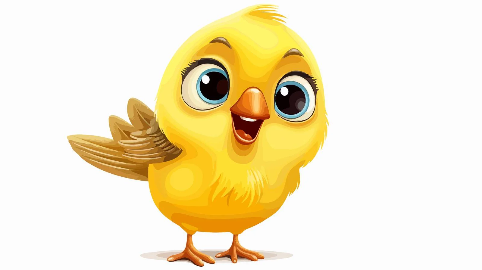 Yellow Bird Cartoon Illustration — free download from Dotvec