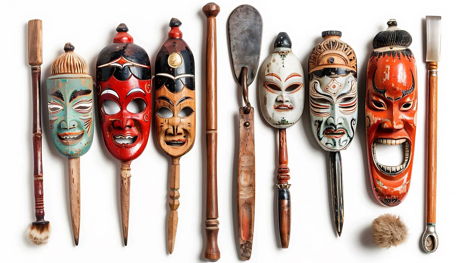 Precision Carving Tools for Tujia Opera Masks — free download from Dotvec