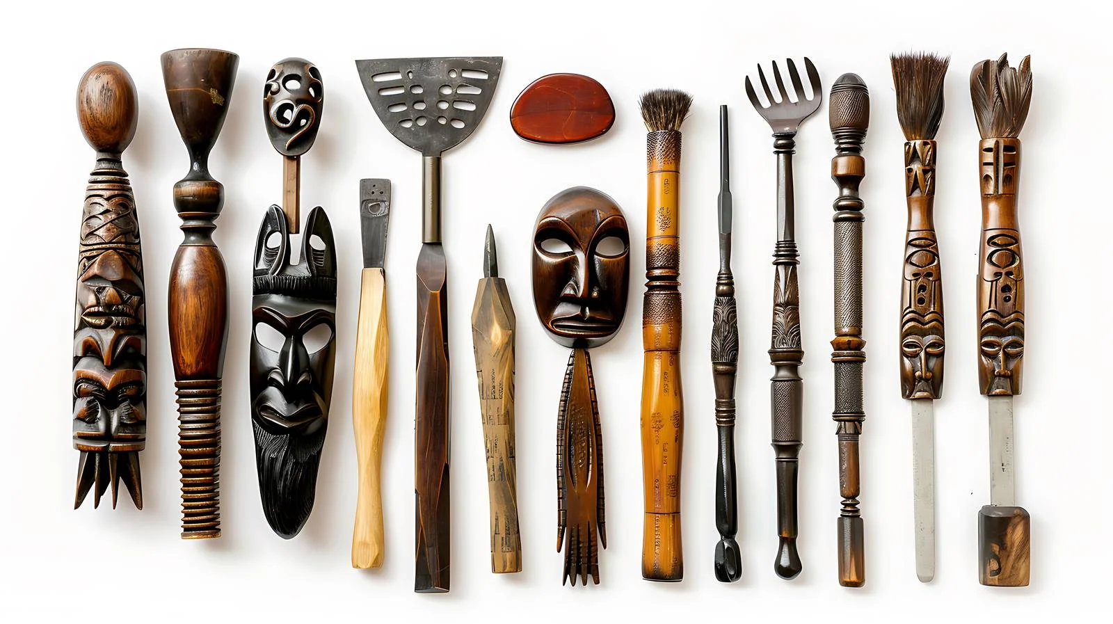 Tujia Carving Tools for Nuo Masks — free download from Dotvec